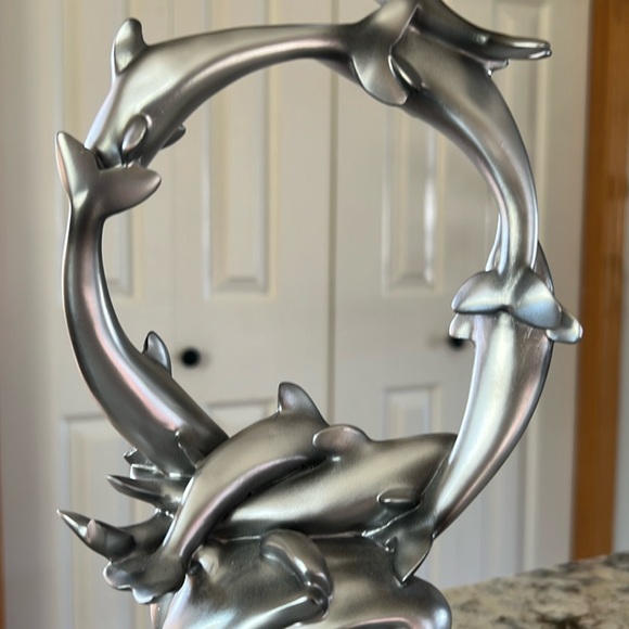 Vintage Dolphin Ring Statue Decor - Picture 8 of 12